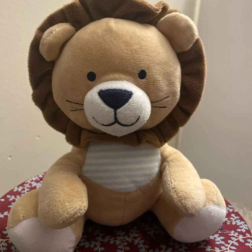 CARTER'S Just One You Lion Tan Brown Plush Musical Toy Wind Up Brahms Lullaby